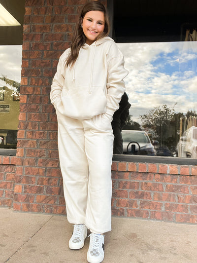 Classic Matching Sweat Set- Ivory-170 - DRESSES / ROMPERS / SETS-HYFVE-[option4]-[option5]-[option6]-Leather & Lace Boutique Shop