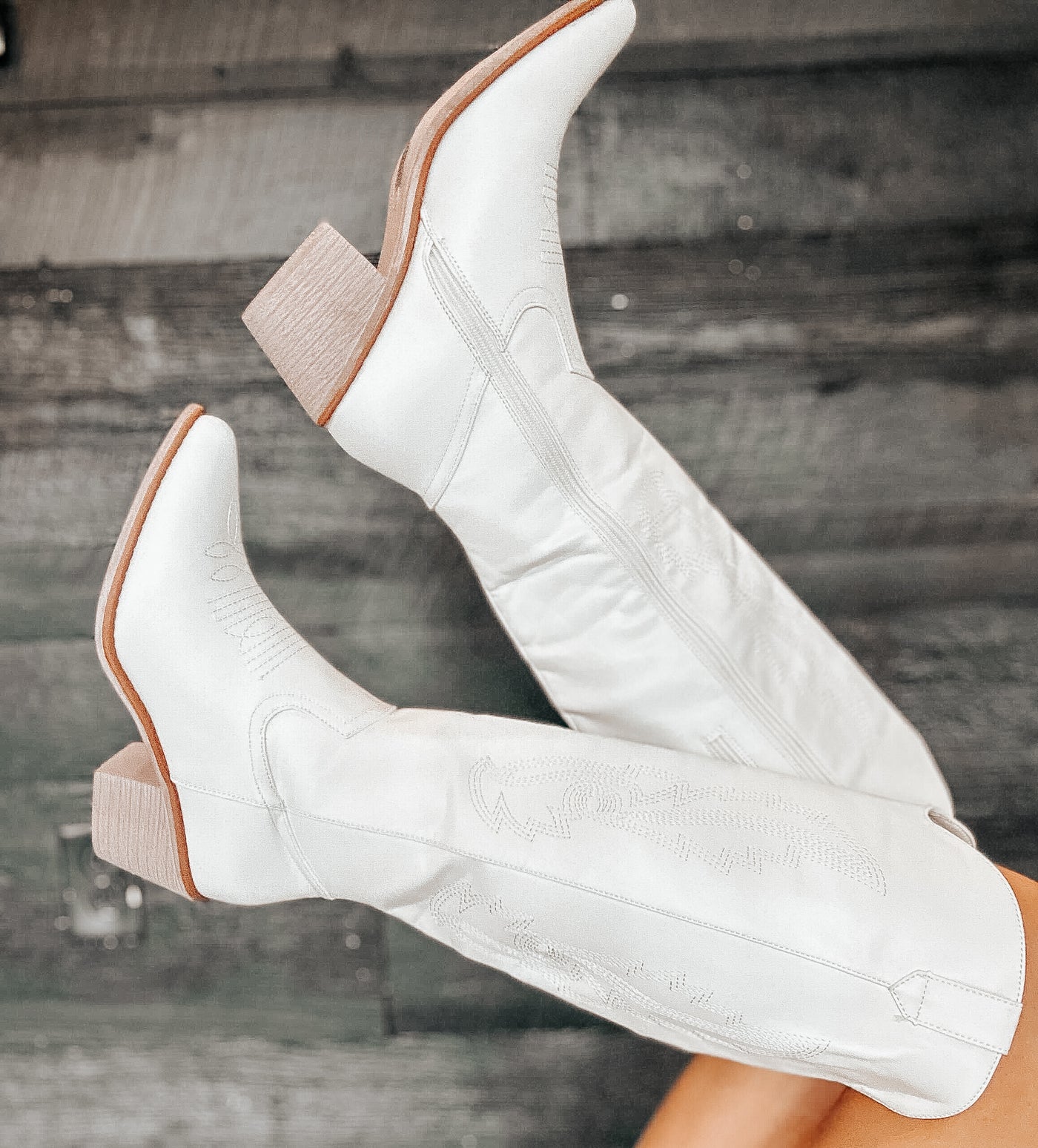 Nashville Night Out White Cowgirl Boots-180 - SHOES-OLEM-[option4]-[option5]-[option6]-Leather & Lace Boutique Shop