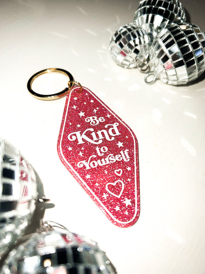 Positive Affirmation Glitter Motel Keychains-190 - ACCESSORIES - GIFT-WILDFLOWER + CO.-[option4]-[option5]-[option6]-Leather & Lace Boutique Shop