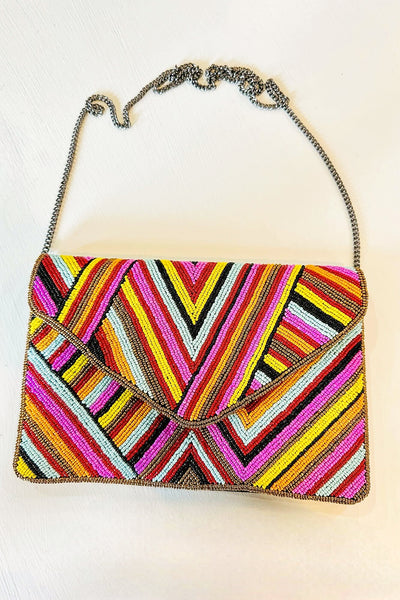 Boho Beaded Envelope Bag-190 - ACCESSORIES - BAGS/BELTS-LEATHER & LACE-[option4]-[option5]-[option6]-Leather & Lace Boutique Shop