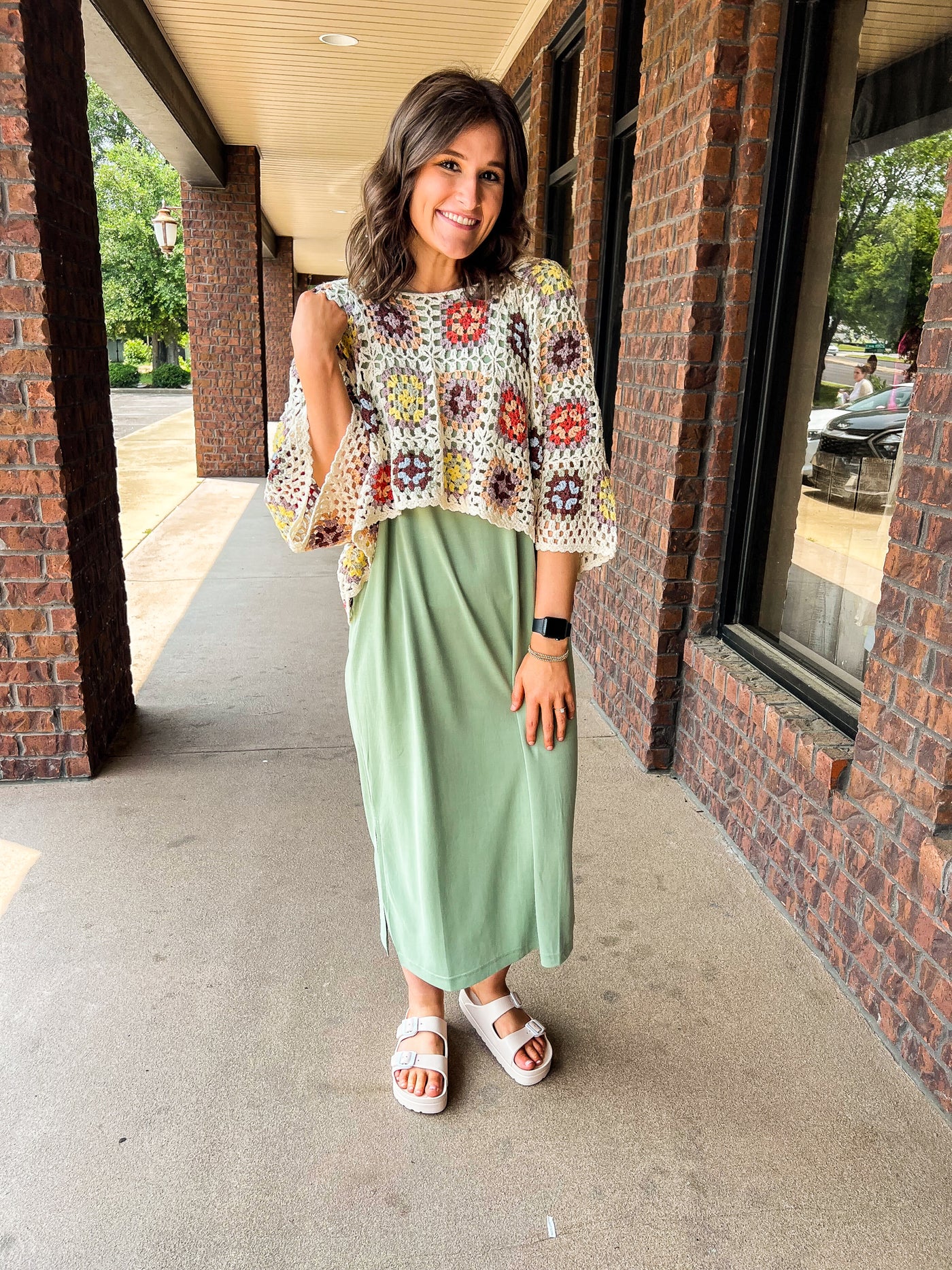 Floral Crochet Cropped Pullover-140 - TOPS - LAYERS/OUTERWEAR-POL-[option4]-[option5]-[option6]-Leather & Lace Boutique Shop