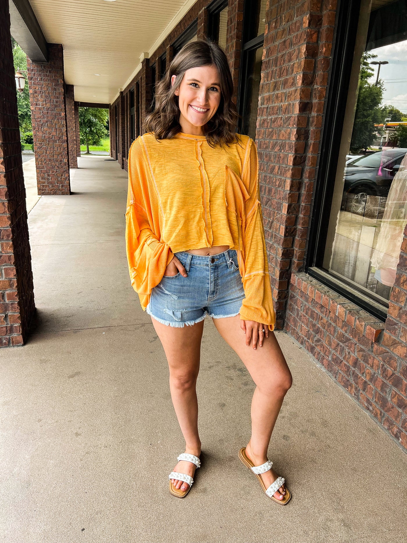 Tangerine Dreams Lightweight Pullover-100 - TOPS - SHORT SLEEVE/SLEEVELESS-POL-[option4]-[option5]-[option6]-Leather & Lace Boutique Shop