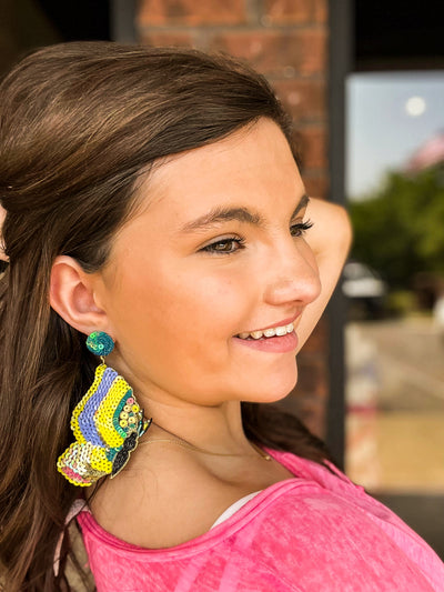 Blooming Butterfly Sequin Drops-190 - ACCESSORIES - JEWELRY-LEATHER & LACE-[option4]-[option5]-[option6]-Leather & Lace Boutique Shop