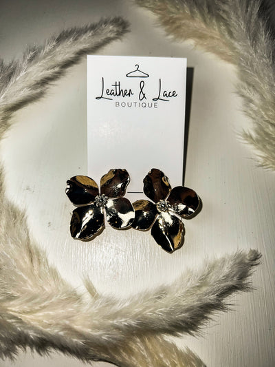 Blooming Flowers Classic Studs-190 - ACCESSORIES - JEWELRY-LEATHER & LACE-[option4]-[option5]-[option6]-Leather & Lace Boutique Shop