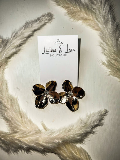 Blooming Flowers Classic Studs-190 - ACCESSORIES - JEWELRY-LEATHER & LACE-[option4]-[option5]-[option6]-Leather & Lace Boutique Shop