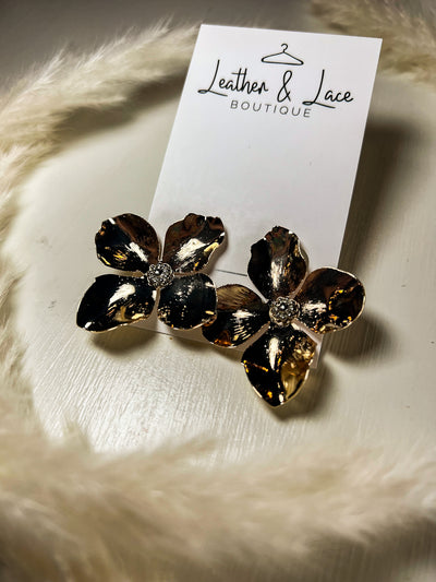 Blooming Flowers Classic Studs-190 - ACCESSORIES - JEWELRY-LEATHER & LACE-[option4]-[option5]-[option6]-Leather & Lace Boutique Shop