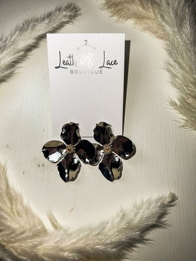 Blooming Flowers Classic Studs-190 - ACCESSORIES - JEWELRY-LEATHER & LACE-[option4]-[option5]-[option6]-Leather & Lace Boutique Shop
