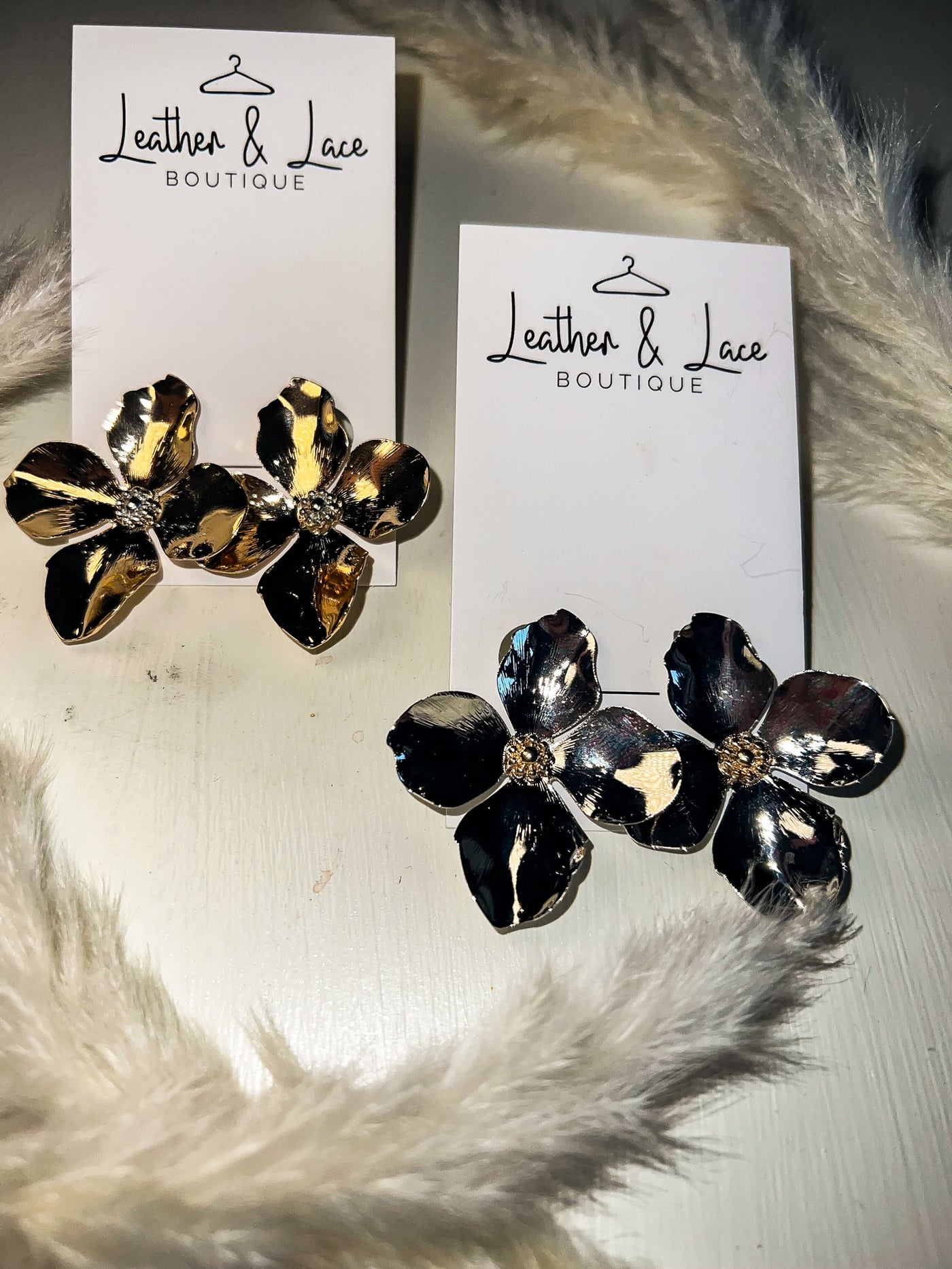 Blooming Flowers Classic Studs-190 - ACCESSORIES - JEWELRY-LEATHER & LACE-[option4]-[option5]-[option6]-Leather & Lace Boutique Shop