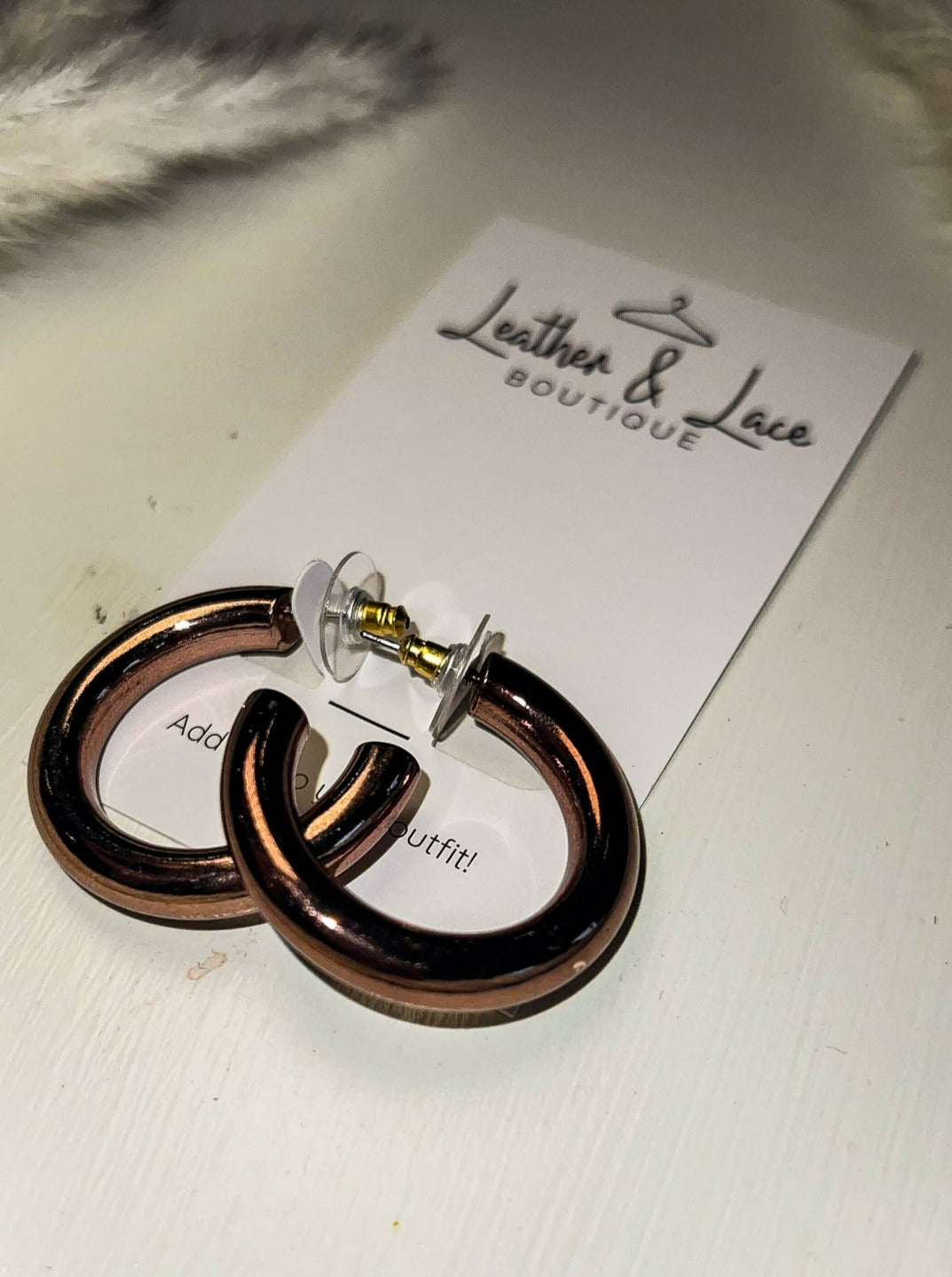 Bronze Mini Hoops-190 - ACCESSORIES - JEWELRY-LEATHER & LACE-[option4]-[option5]-[option6]-Leather & Lace Boutique Shop