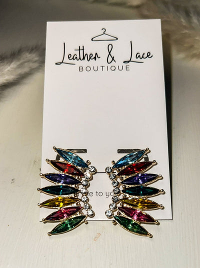 Meet Me At Midnight Jewel Studs-190 - ACCESSORIES - JEWELRY-LEATHER & LACE-[option4]-[option5]-[option6]-Leather & Lace Boutique Shop