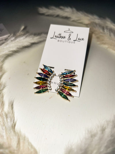 Meet Me At Midnight Jewel Studs-190 - ACCESSORIES - JEWELRY-LEATHER & LACE-[option4]-[option5]-[option6]-Leather & Lace Boutique Shop