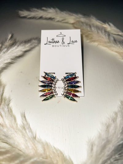 Meet Me At Midnight Jewel Studs-190 - ACCESSORIES - JEWELRY-LEATHER & LACE-[option4]-[option5]-[option6]-Leather & Lace Boutique Shop