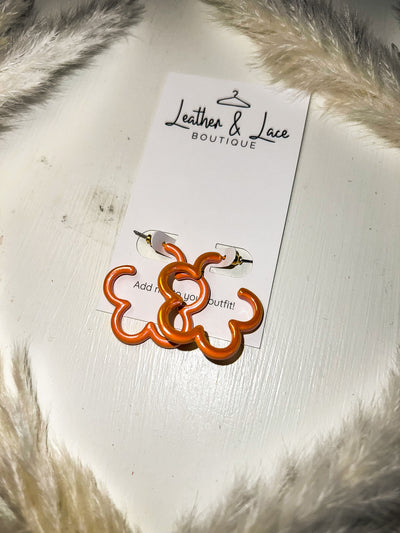 Rainbow Daisy Mini Hoops-190 - ACCESSORIES - JEWELRY-LEATHER & LACE-Orange-[option4]-[option5]-[option6]-Leather & Lace Boutique Shop