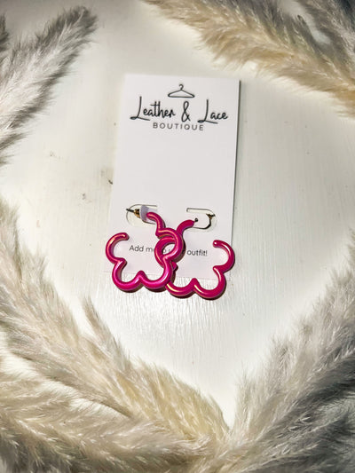 Rainbow Daisy Mini Hoops-190 - ACCESSORIES - JEWELRY-LEATHER & LACE-Pink-[option4]-[option5]-[option6]-Leather & Lace Boutique Shop