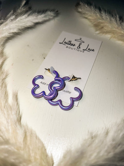 Rainbow Daisy Mini Hoops-190 - ACCESSORIES - JEWELRY-LEATHER & LACE-[option4]-[option5]-[option6]-Leather & Lace Boutique Shop