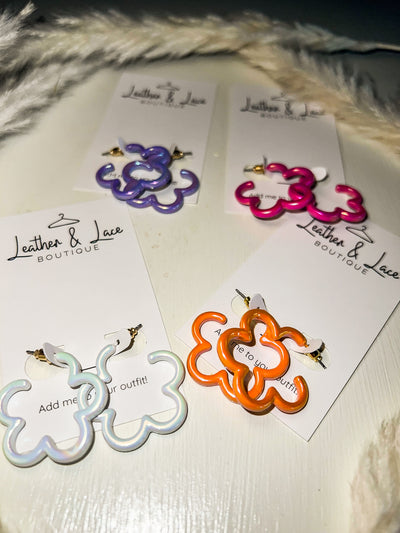Rainbow Daisy Mini Hoops-190 - ACCESSORIES - JEWELRY-LEATHER & LACE-[option4]-[option5]-[option6]-Leather & Lace Boutique Shop