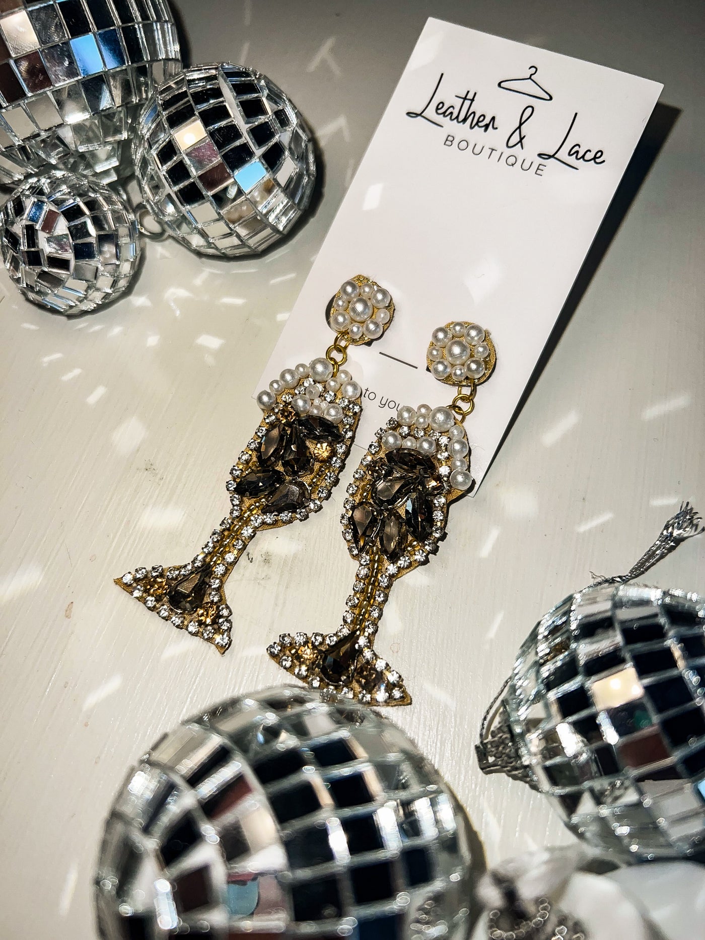 Pop The Bubbly Beaded Earrings-190 - ACCESSORIES - JEWELRY-LEATHER & LACE-[option4]-[option5]-[option6]-Leather & Lace Boutique Shop