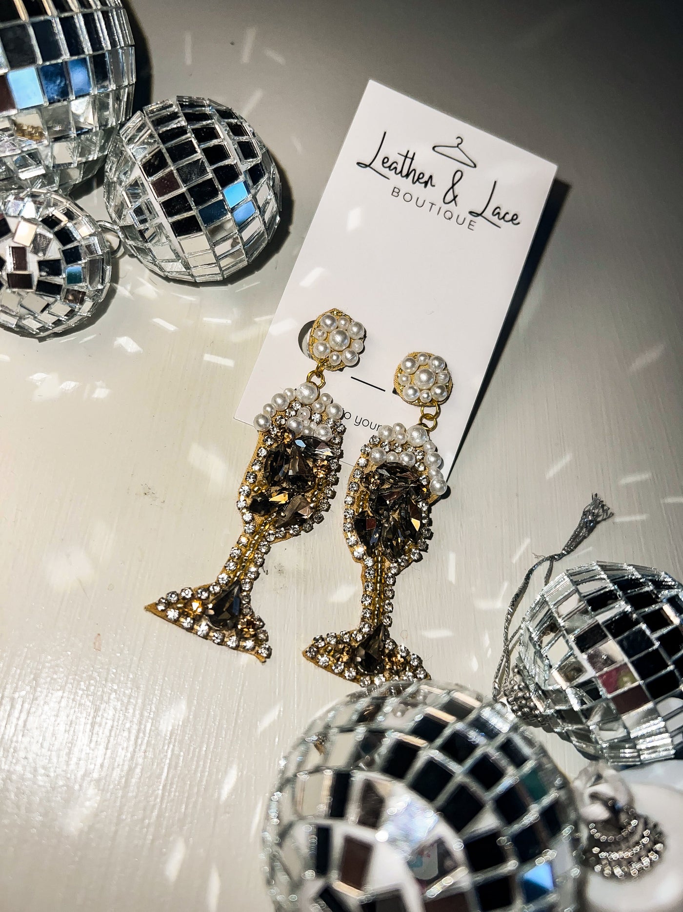 Pop The Bubbly Beaded Earrings-190 - ACCESSORIES - JEWELRY-LEATHER & LACE-[option4]-[option5]-[option6]-Leather & Lace Boutique Shop