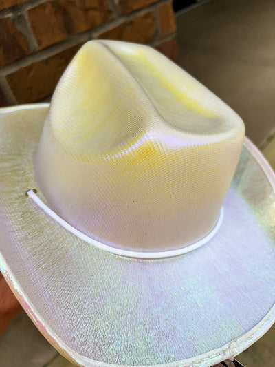 Iridescent Cowgirl Hat-190 - ACCESSORIES - HATS/HEADWEAR-LEATHER & LACE-[option4]-[option5]-[option6]-Leather & Lace Boutique Shop