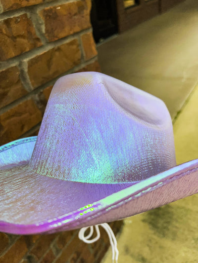 Iridescent Cowgirl Hat-190 - ACCESSORIES - HATS/HEADWEAR-LEATHER & LACE-[option4]-[option5]-[option6]-Leather & Lace Boutique Shop