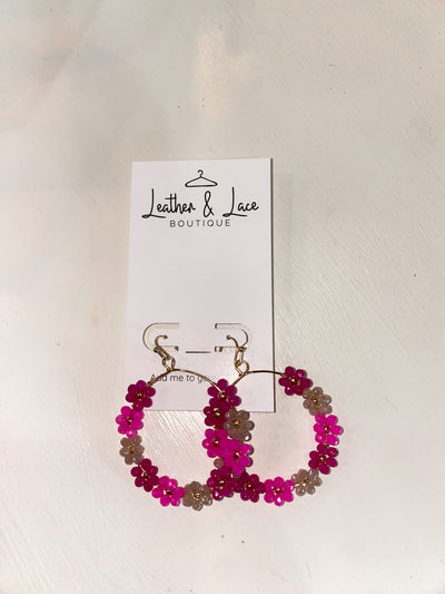 Flower Power Dangles-190 - ACCESSORIES - JEWELRY-LEATHER & LACE-[option4]-[option5]-[option6]-Leather & Lace Boutique Shop