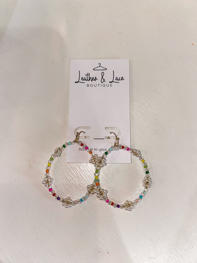 Flower Power Dangles-190 - ACCESSORIES - JEWELRY-LEATHER & LACE-[option4]-[option5]-[option6]-Leather & Lace Boutique Shop