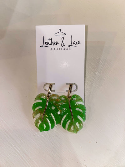 Isle of Palms Earrings-190 - ACCESSORIES - JEWELRY-LEATHER & LACE-Green-[option4]-[option5]-[option6]-Leather & Lace Boutique Shop
