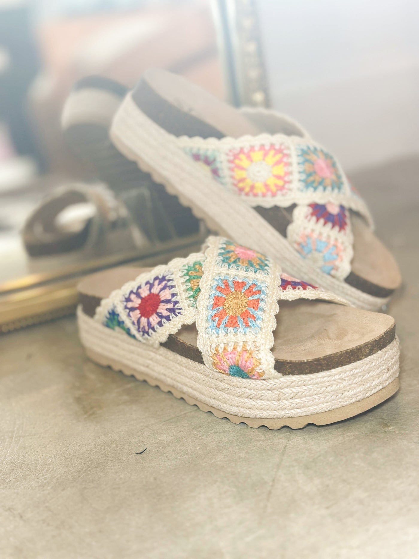 Chinese Laundry Boho Woven Platform Sandals-180 - SHOES-CHINESE LAUNDRY-[option4]-[option5]-[option6]-Leather & Lace Boutique Shop