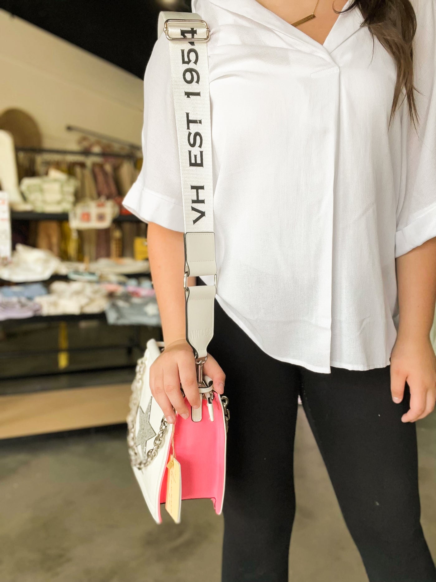 Vintage Havana Adelle Bag- White/Zebra-190 - ACCESSORIES - BAGS/BELTS-VINTAGE HAVANA-[option4]-[option5]-[option6]-Leather & Lace Boutique Shop