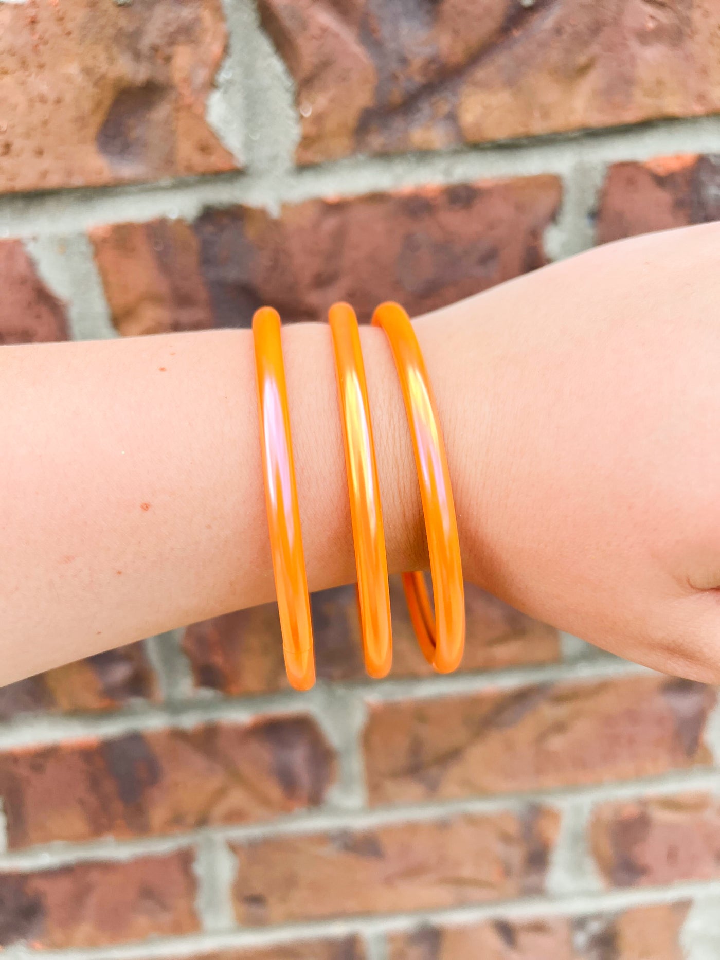 Metal Bangle Stack-190 - ACCESSORIES - JEWELRY-Leather & Lace-Orange-[option4]-[option5]-[option6]-Leather & Lace Boutique Shop