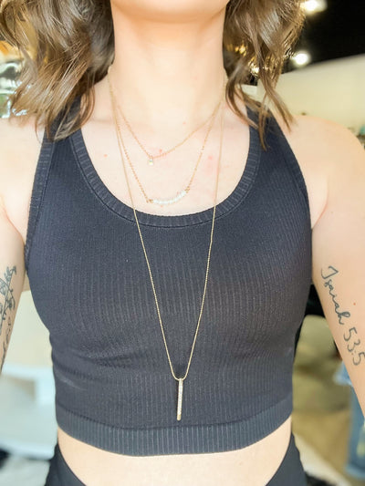 Diamonds & Pearls Layered Necklace-190 - ACCESSORIES - JEWELRY-LEATHER & LACE-[option4]-[option5]-[option6]-Leather & Lace Boutique Shop