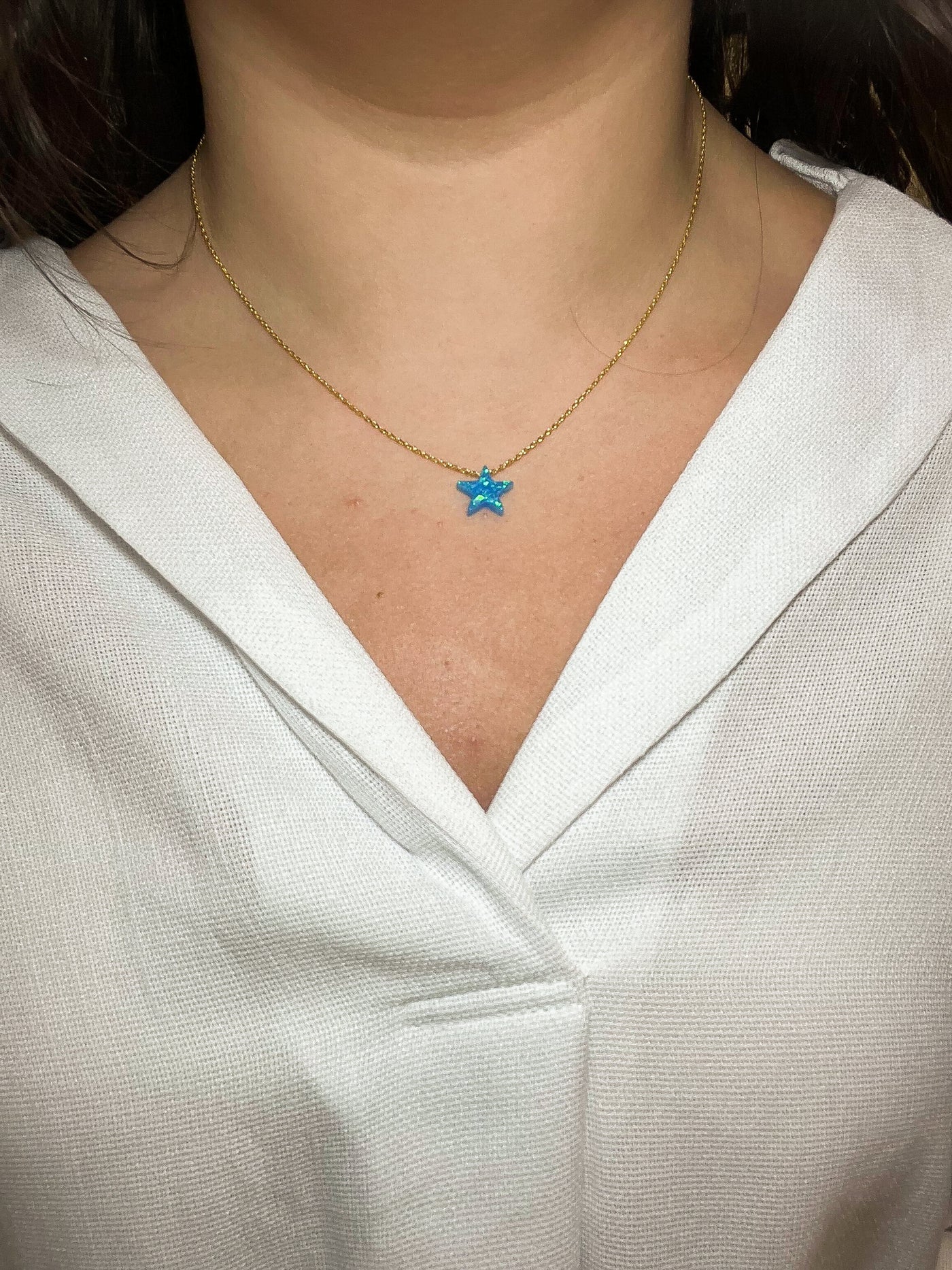 Simple Charm Necklace-190 - ACCESSORIES - JEWELRY-LEATHER & LACE-Blue Star-[option4]-[option5]-[option6]-Leather & Lace Boutique Shop