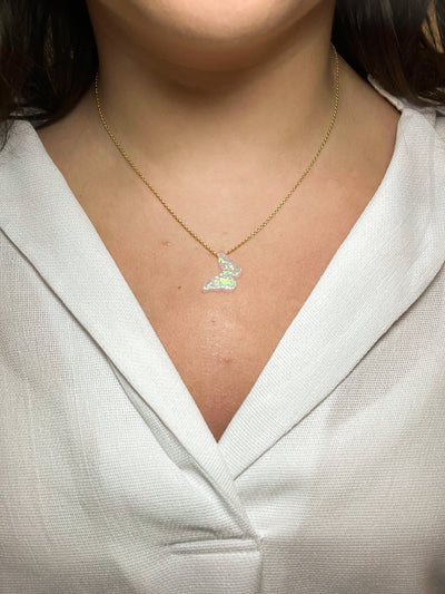 Simple Charm Necklace-190 - ACCESSORIES - JEWELRY-LEATHER & LACE-White Butterfly-[option4]-[option5]-[option6]-Leather & Lace Boutique Shop