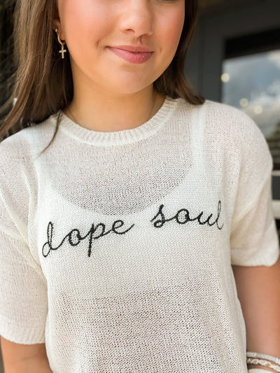 Dope Soul Embroidered Cropped Sweater-100 - TOPS - SHORT SLEEVE/SLEEVELESS-WLM-[option4]-[option5]-[option6]-Leather & Lace Boutique Shop