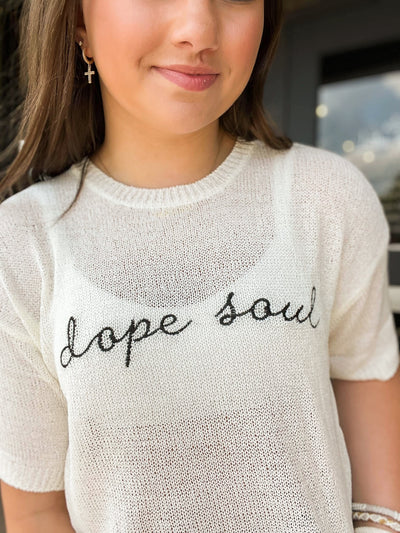 Dope Soul Embroidered Cropped Sweater-100 - TOPS - SHORT SLEEVE/SLEEVELESS-WLM-[option4]-[option5]-[option6]-Leather & Lace Boutique Shop
