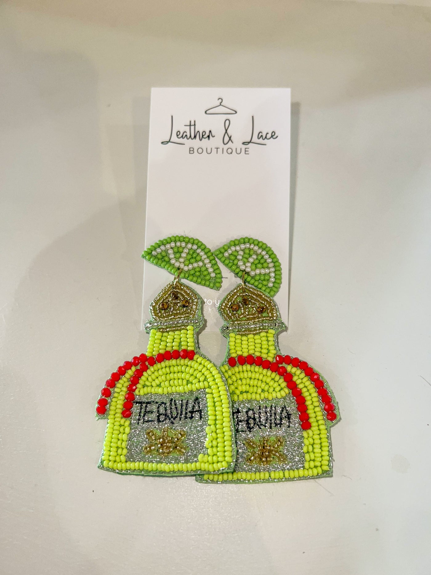 Tequila Beaded Earrings- Yellow-190 - ACCESSORIES - JEWELRY-LEATHER & LACE-[option4]-[option5]-[option6]-Leather & Lace Boutique Shop