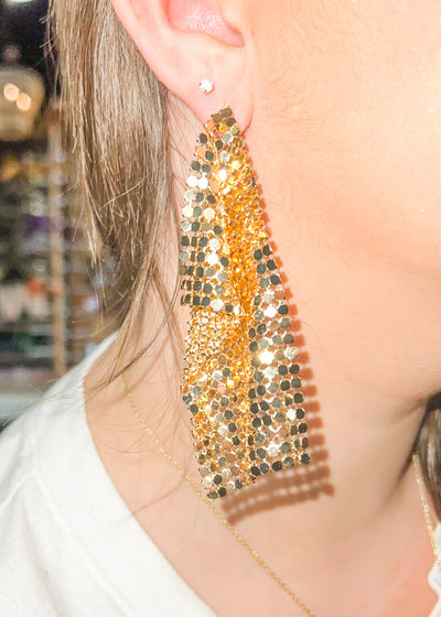 Chain Mail Drops-190 - ACCESSORIES - JEWELRY-LEATHER & LACE-Gold-[option4]-[option5]-[option6]-Leather & Lace Boutique Shop