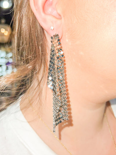 Chain Mail Drops-190 - ACCESSORIES - JEWELRY-LEATHER & LACE-Silver-[option4]-[option5]-[option6]-Leather & Lace Boutique Shop