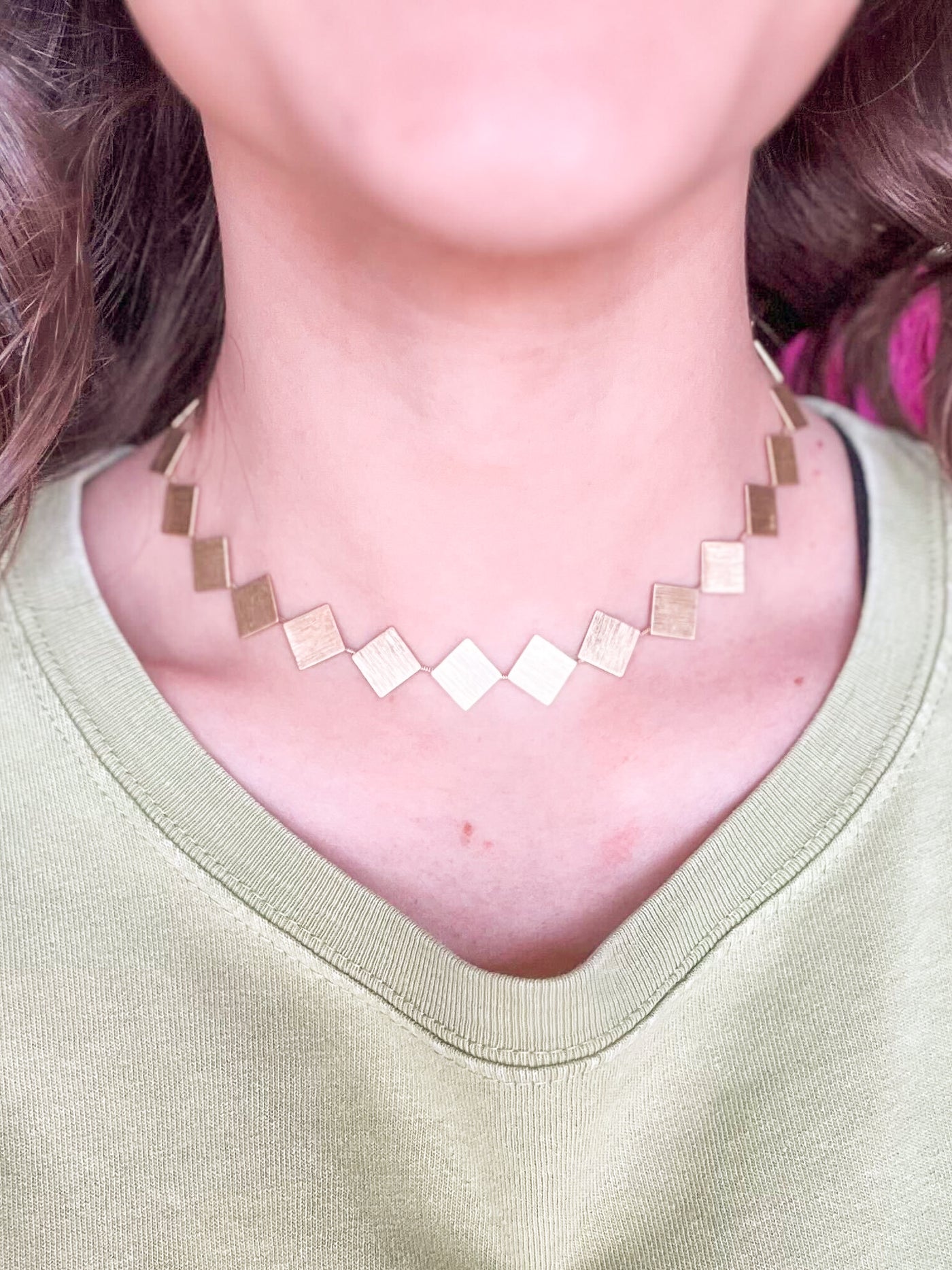 Vintage Gold Geometric Necklace-190 - ACCESSORIES - JEWELRY-LEATHER & LACE-[option4]-[option5]-[option6]-Leather & Lace Boutique Shop