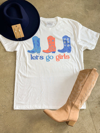 Let's Go Girls America Graphic Tee-135 - DEMAND GRAPHIC-LEATHER & LACE-[option4]-[option5]-[option6]-Leather & Lace Boutique Shop