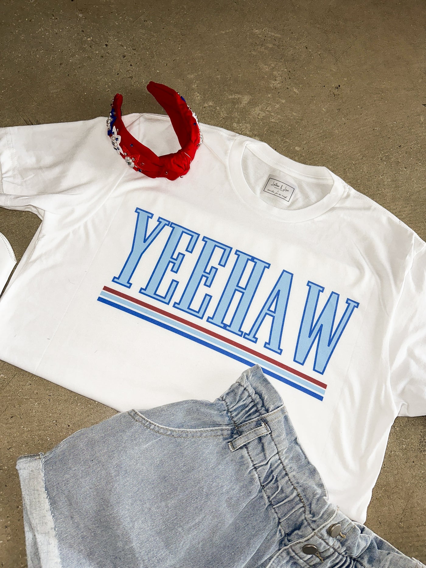 Yeehaw Graphic Tee-135 - DEMAND GRAPHIC-LEATHER & LACE-[option4]-[option5]-[option6]-Leather & Lace Boutique Shop