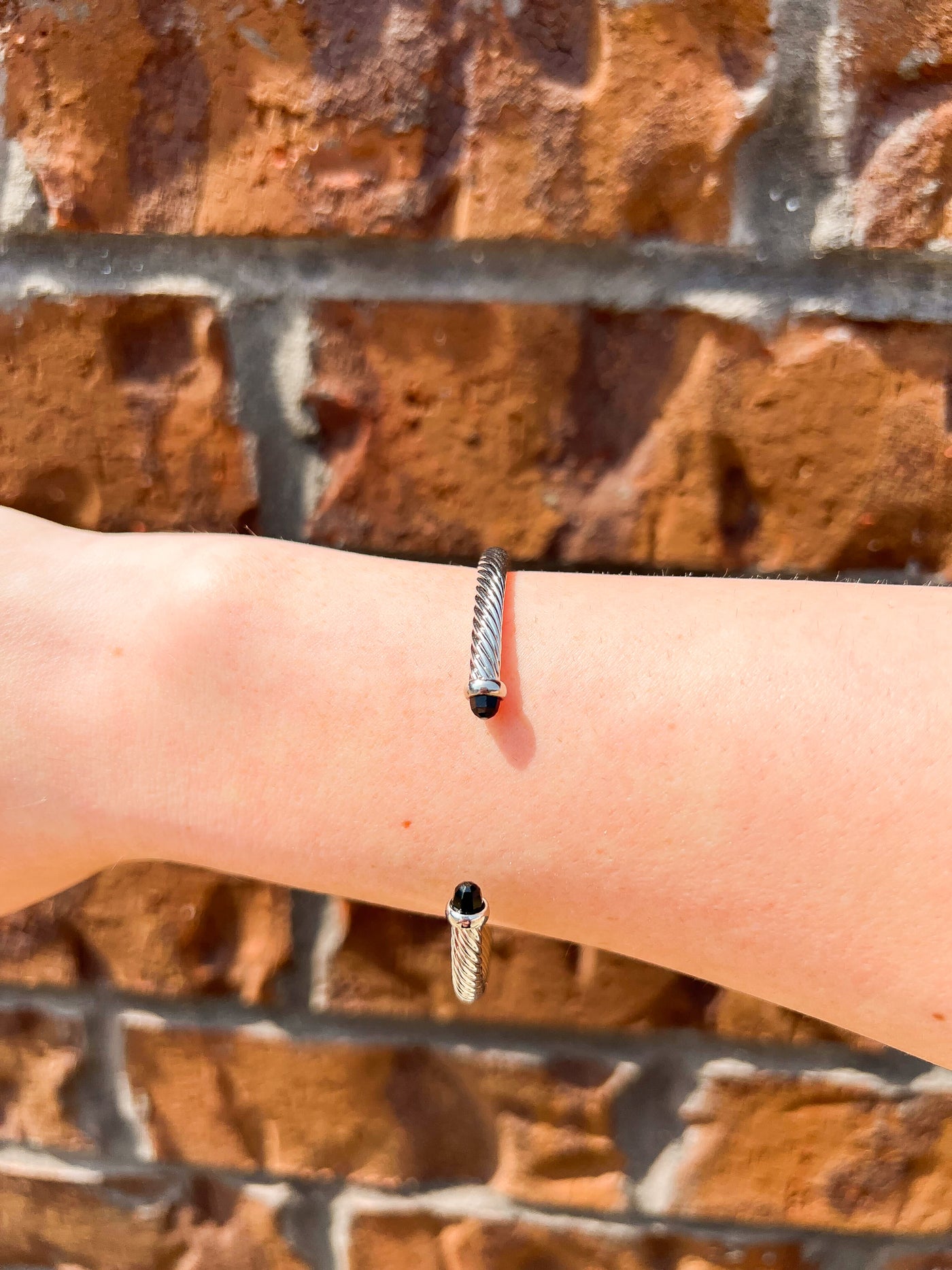 With A Twist Cable Bracelet - Black Mini-190 - ACCESSORIES - JEWELRY-LEATHER & LACE-[option4]-[option5]-[option6]-Leather & Lace Boutique Shop