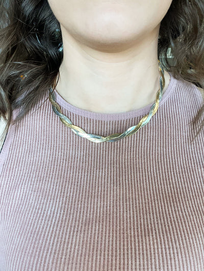 Braided Snake Chain Necklace-190 - ACCESSORIES - JEWELRY-LEATHER & LACE-[option4]-[option5]-[option6]-Leather & Lace Boutique Shop