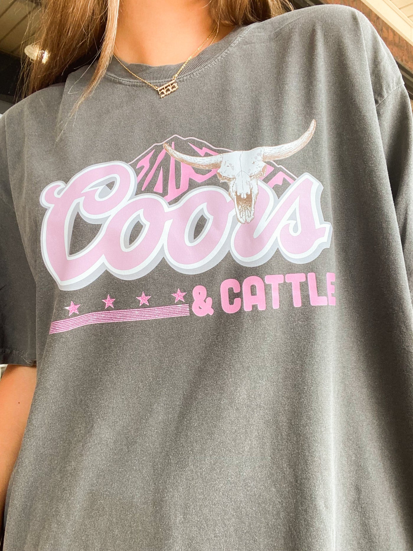 Cheers To That Comfort Color Tee - Coors & Cattle-120 - TOPS - GRAPHIC TEES-LEATHER & LACE-[option4]-[option5]-[option6]-Leather & Lace Boutique Shop