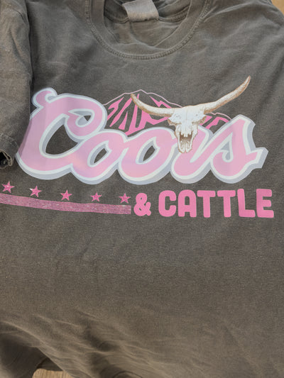 Cheers To That Comfort Color Tee - Coors & Cattle-120 - TOPS - GRAPHIC TEES-LEATHER & LACE-[option4]-[option5]-[option6]-Leather & Lace Boutique Shop