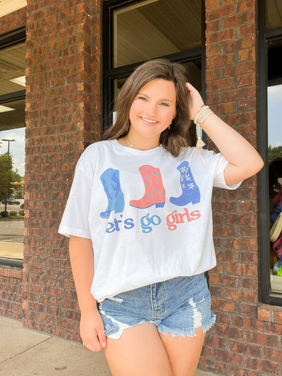 Let's Go Girls America Graphic Tee-135 - DEMAND GRAPHIC-LEATHER & LACE-[option4]-[option5]-[option6]-Leather & Lace Boutique Shop