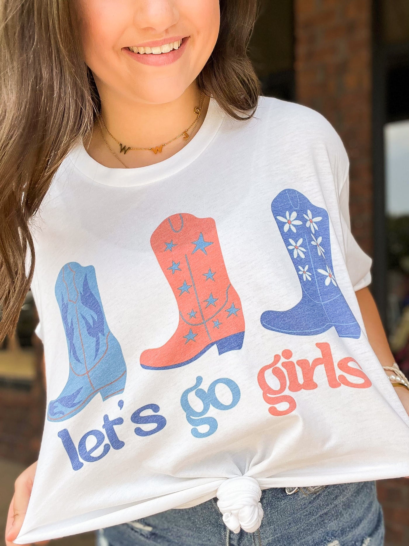 Let's Go Girls America Graphic Tee-135 - DEMAND GRAPHIC-LEATHER & LACE-[option4]-[option5]-[option6]-Leather & Lace Boutique Shop