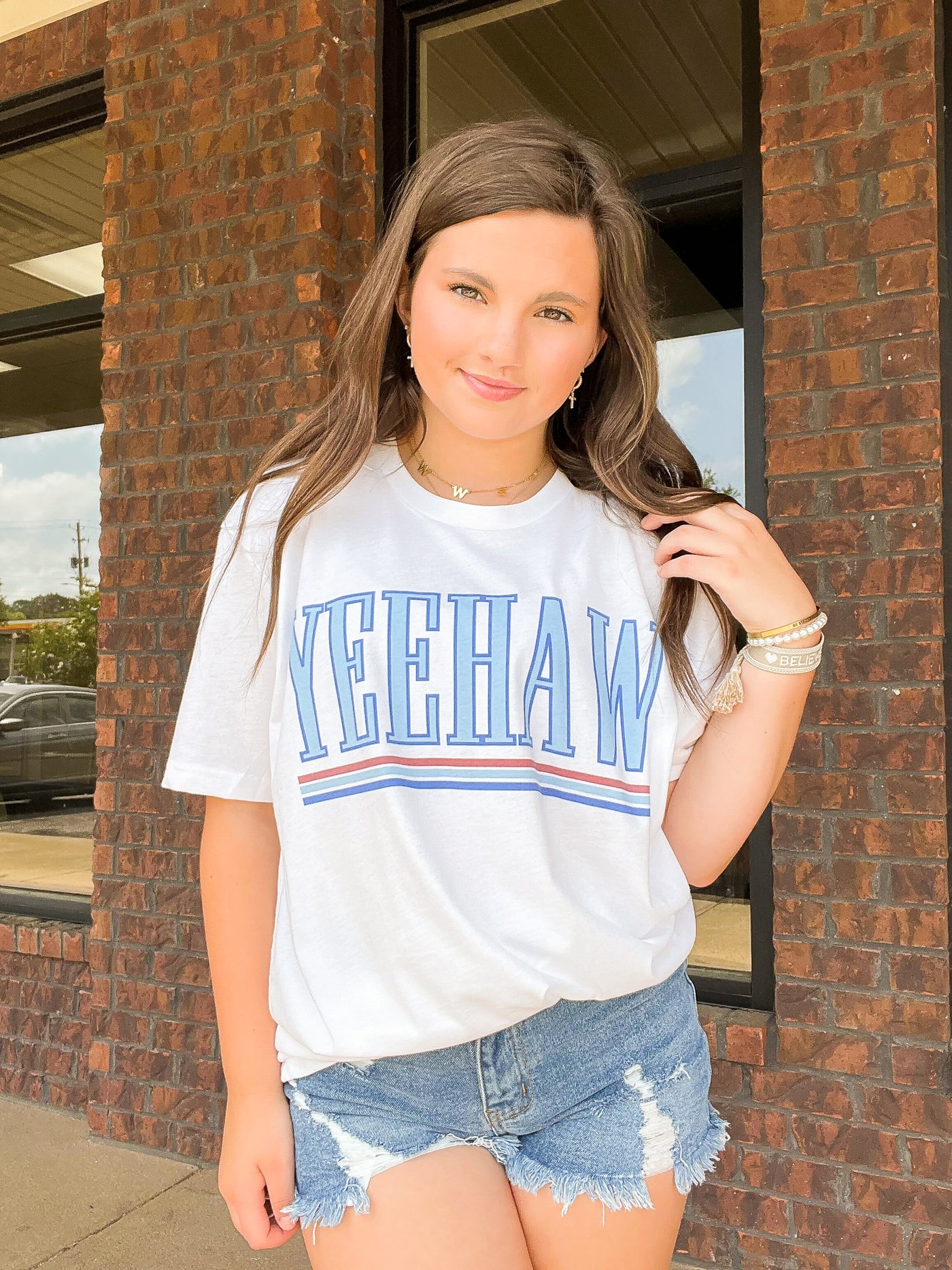 Yeehaw Graphic Tee-135 - DEMAND GRAPHIC-LEATHER & LACE-[option4]-[option5]-[option6]-Leather & Lace Boutique Shop