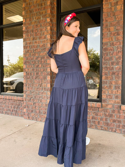 When In Rome Ruffle Midi Dress-170 - DRESSES / ROMPERS / SETS-LEATHER & LACE-[option4]-[option5]-[option6]-Leather & Lace Boutique Shop