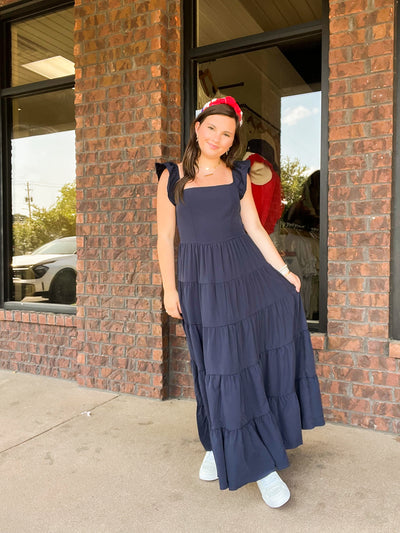 When In Rome Ruffle Midi Dress-170 - DRESSES / ROMPERS / SETS-LEATHER & LACE-[option4]-[option5]-[option6]-Leather & Lace Boutique Shop